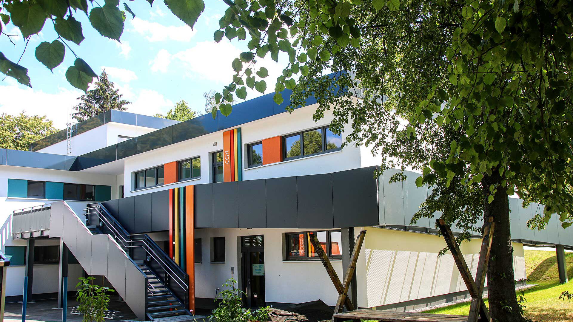 Der Eingang zum Kreativzentrum.